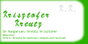 krisztofer kreutz business card